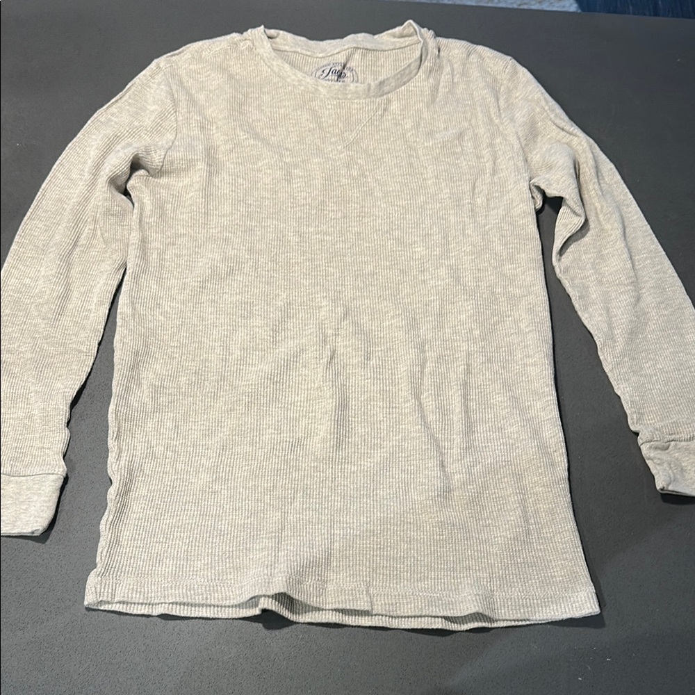 Jach’s NY Cream Waffle Crewneck Long-sleeve Shirt